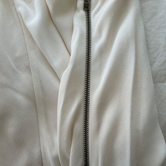 Ivory Helmut Lang Asymmetrical Draped Dress and Matching Jacket - Picture 6 of 16